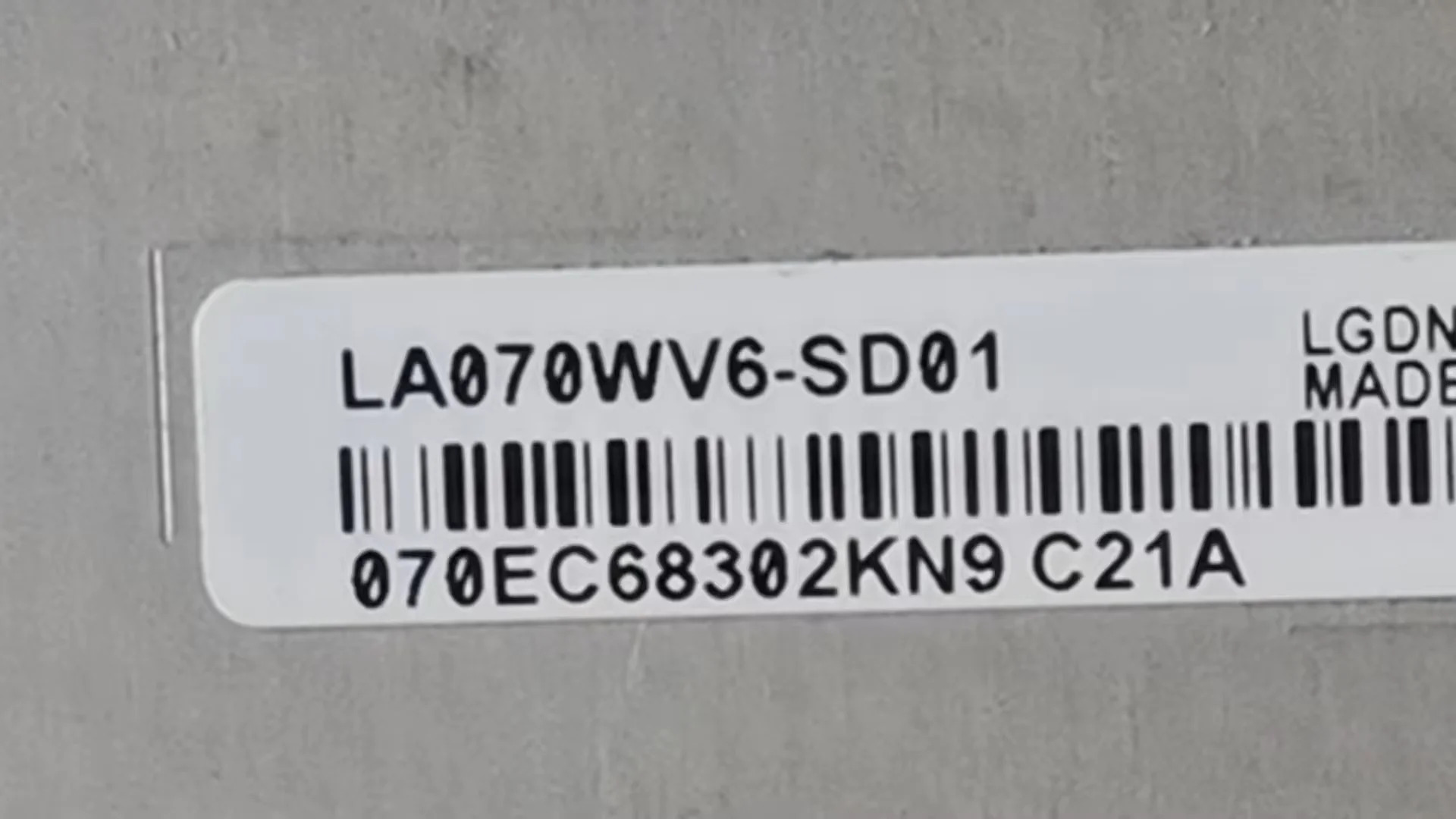 LA070WV6-SD01 7.0인치 LCD 디스플레이
