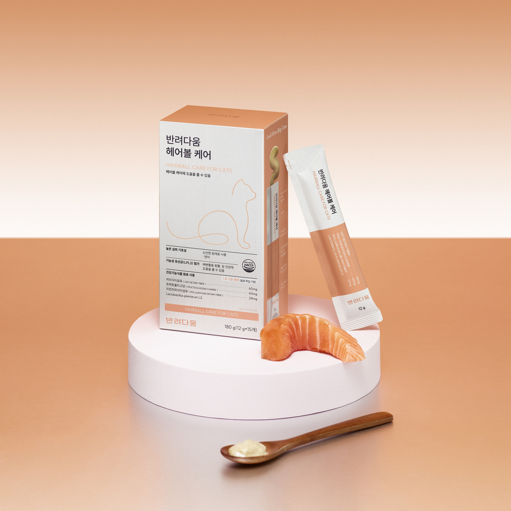 [반려다움] 고양이 짜먹는 영양제 헤어볼 케어 소화 장 건강 연어 15개입, 1개 이미지 2