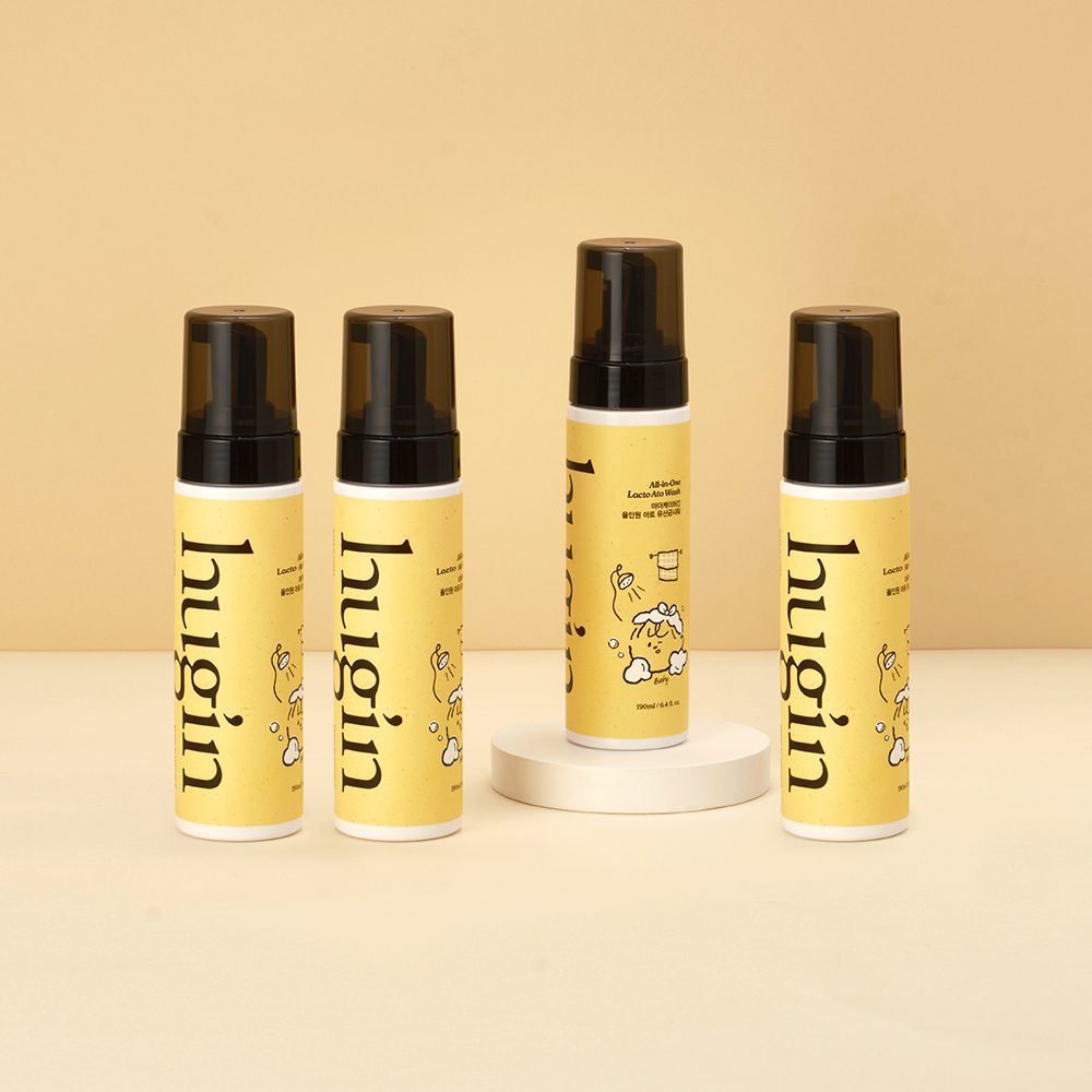 허긴 아기 신생아 아토 바디워시 엉덩이클렌저 올인원 유산균샤워 190ml, 4개