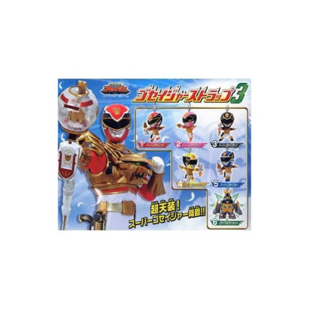 [해외]파워레인저 미라클포스 가샤폰 스트랩 6종 세트 3