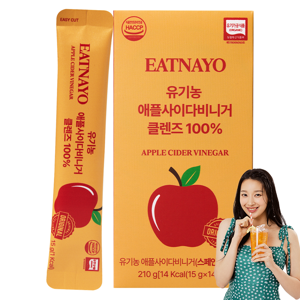 있나요 유기농 애사비 클렌즈 100% 애플사이다비니거 사과식초 초모 스틱 14포, 1개