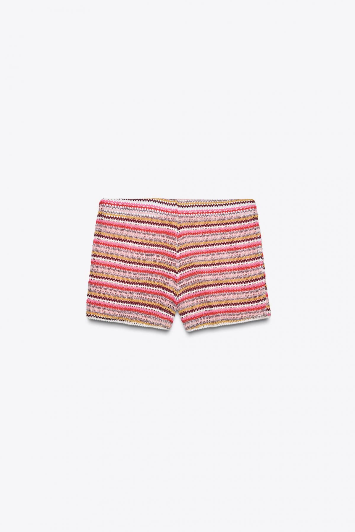 자라 크로셰 멀티컬러 미드라이즈 밴딩 반바지 1131/810 MULTICOLOURED - 상세 이미지 5