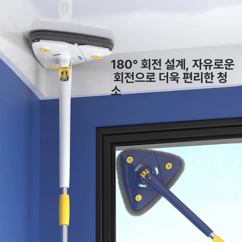삼각형 대걸레 물걸레 삼각 건식 밀대 만능 블루 1개 천 손잡이형 세척 불필요 - 상세 이미지 5
