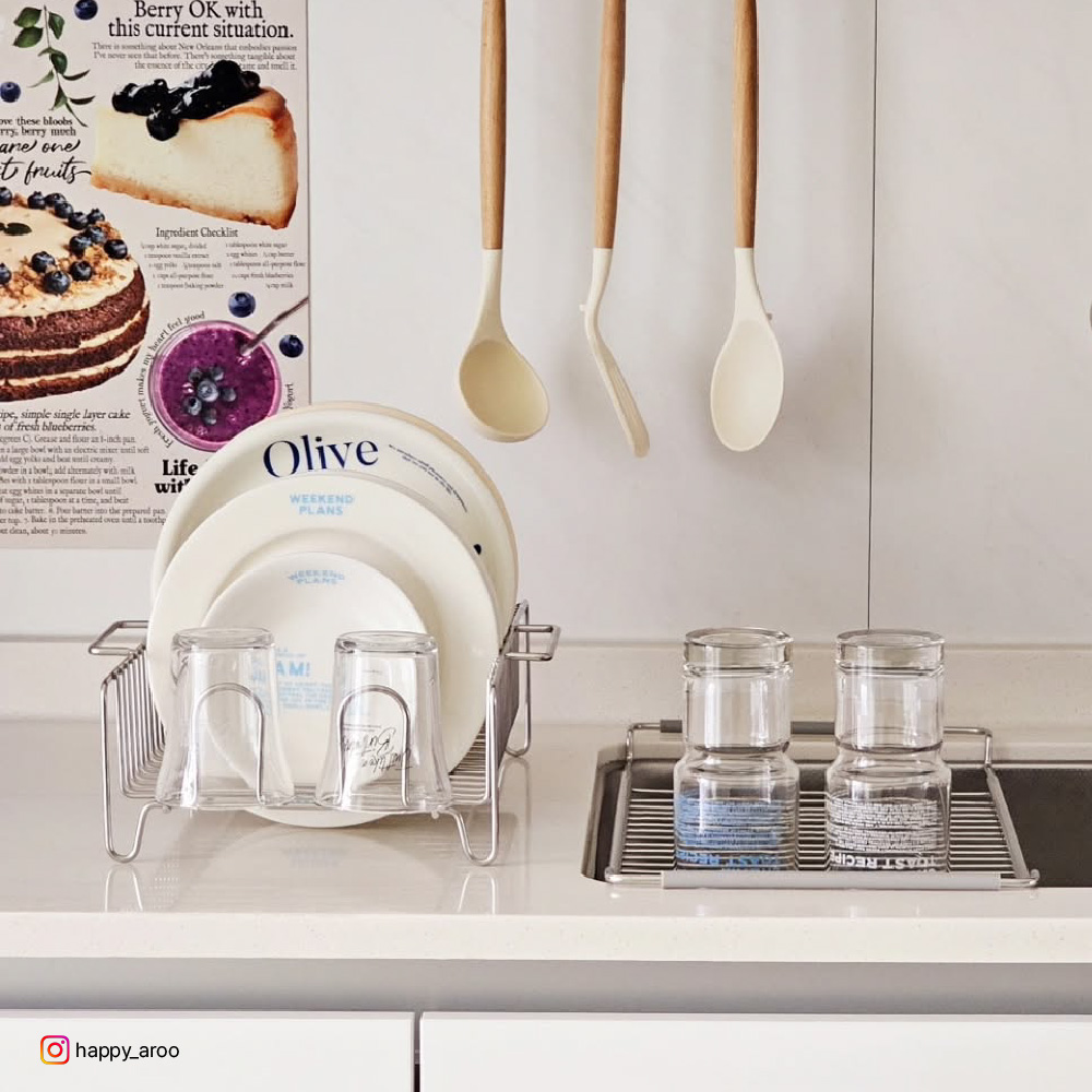 생활의견 304 올스텐 식기건조대 확장형 그릇 설거지 싱크대 주방건조대