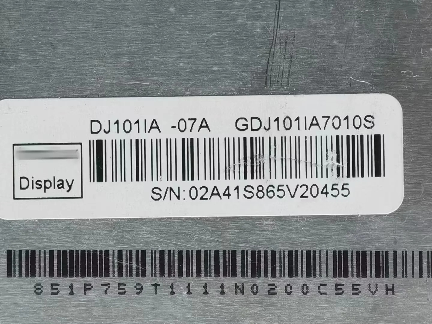 DJ101IA-07A LCD 디스플레이 화면