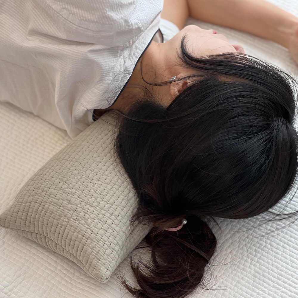 한스갤러리 바이오비드폼 줄누비 경추 거북 일자 목 베개 15x40 저분자