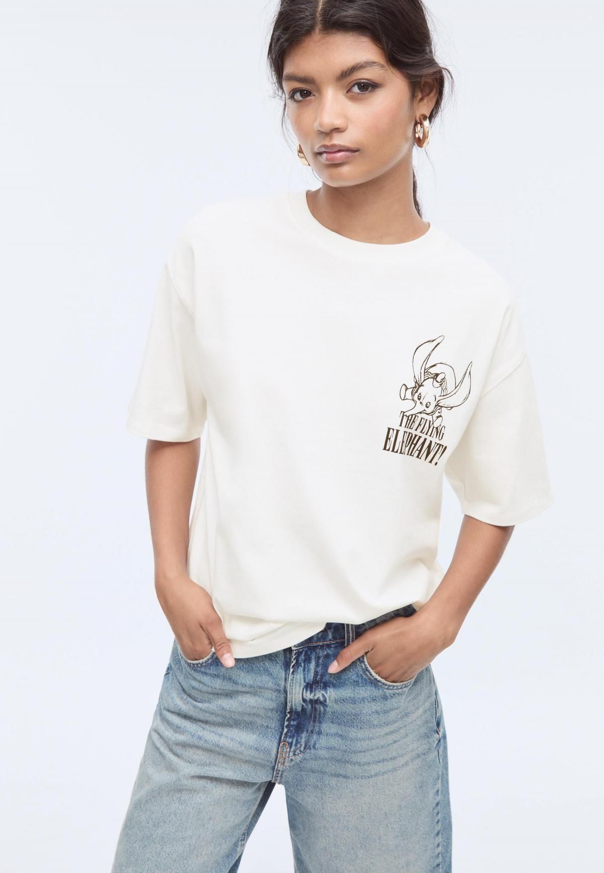 스트라디바리우스 캐릭터프린트 루즈핏 코튼 반팔 티셔츠 6650/906 WHITE - 상세 이미지 4