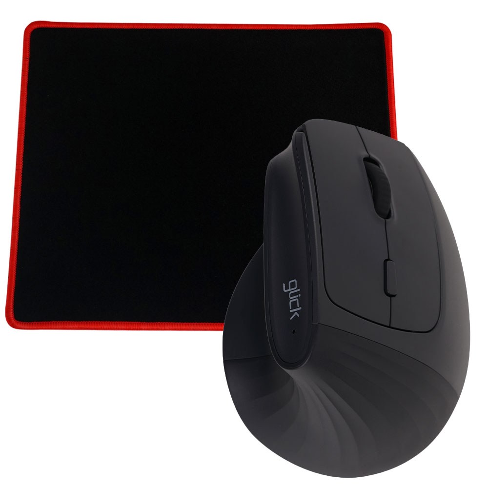 지클릭커 오피스프로 버티컬 도톰스콘 OP80 무소음 블루투스 무선마우스 with PAD 블랙