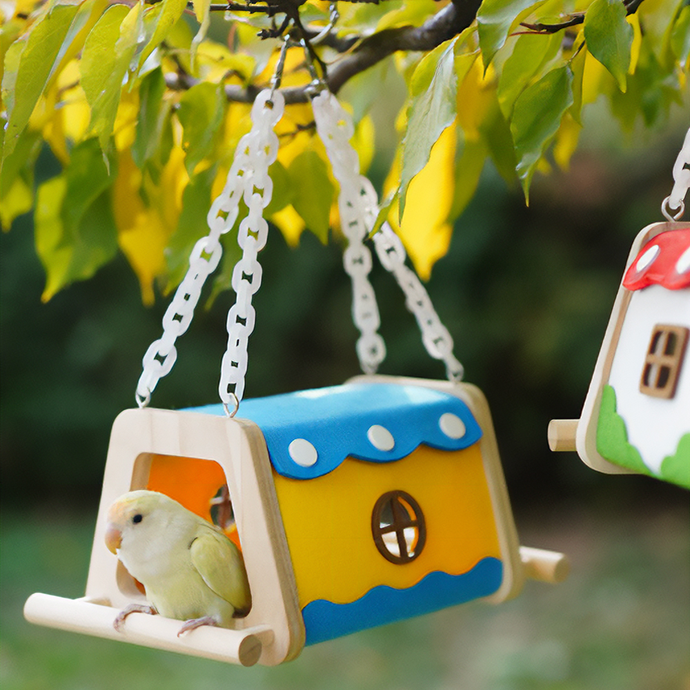 앵무새 은신처 포치 장난감 둥지 놀이터 집 조류 용품