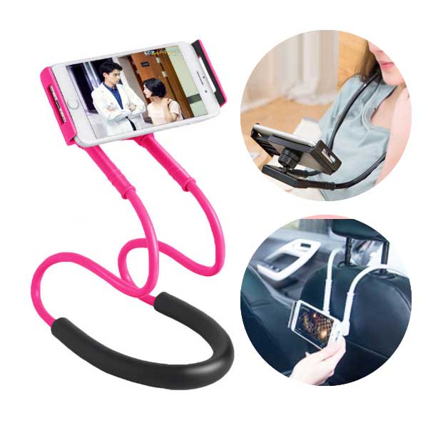목걸이형 목에 거는 핸드폰 거치대 탁상용 자바라 침대 쇼파 누워서 보는 폰거치대