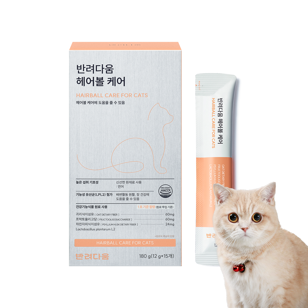 [반려다움] 고양이 짜먹는 영양제 헤어볼 케어 소화 장 건강 연어 15개... 솔직 후기 | 실제 사용자 리뷰 총정리 - 대표 이미지