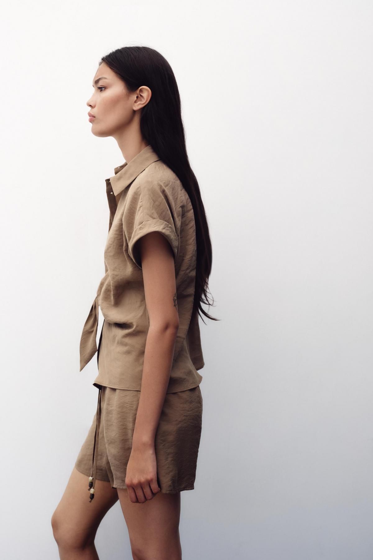 자라 캐주얼 비즈 스트링 버뮤다 반바지 8616/535 BROWN / TAUPE - 상세 이미지 4