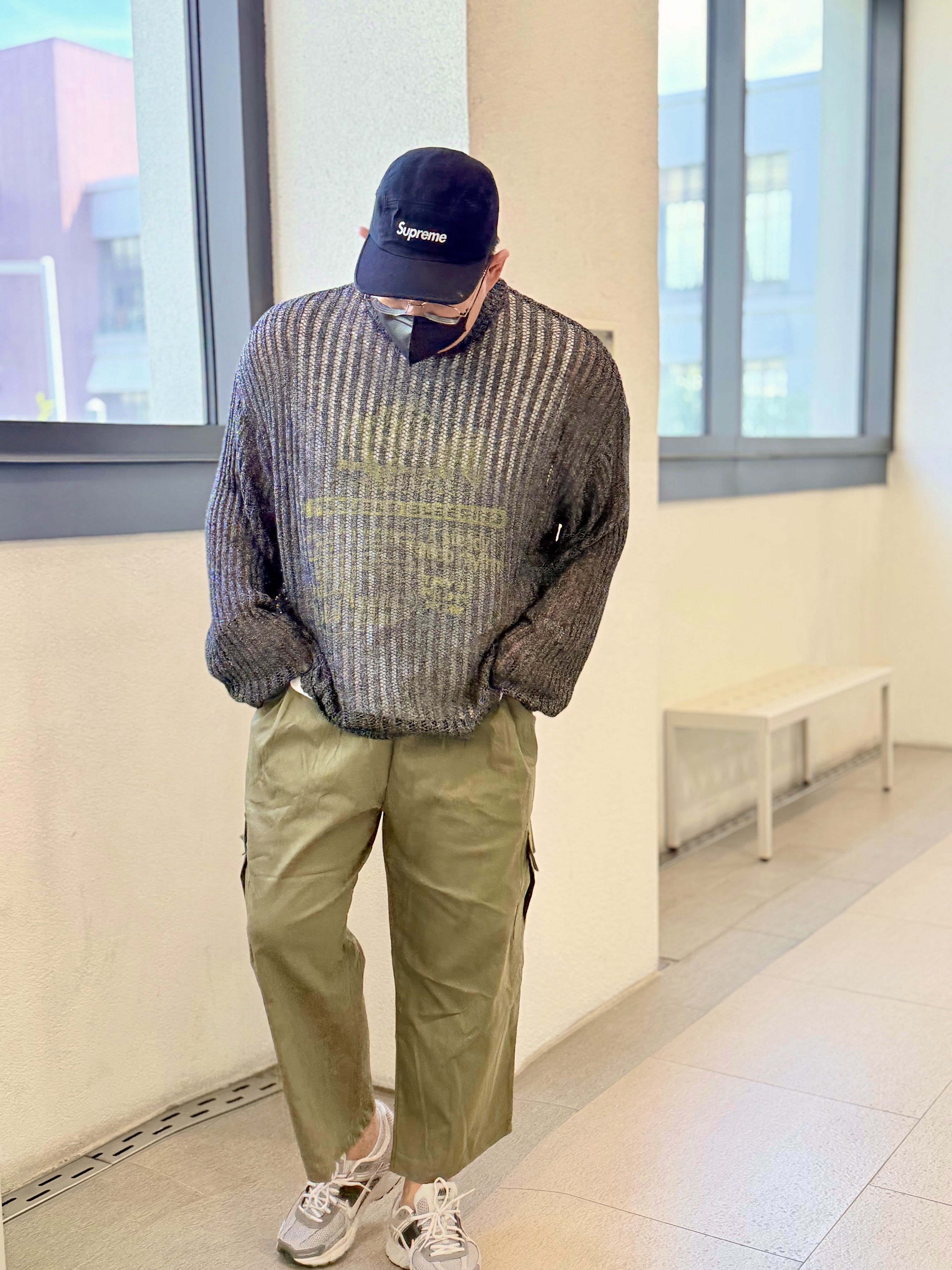 남자 빅사이즈 카고 스판 팬츠 밴딩 배기 와이드 여름 가을 간절기 오버핏  바지 - 상세 이미지 2