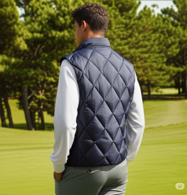 닥스골프 남성 겨울 퀼팅 패딩 구스다운 골프웨어 골프조끼 - 상세 이미지 3
