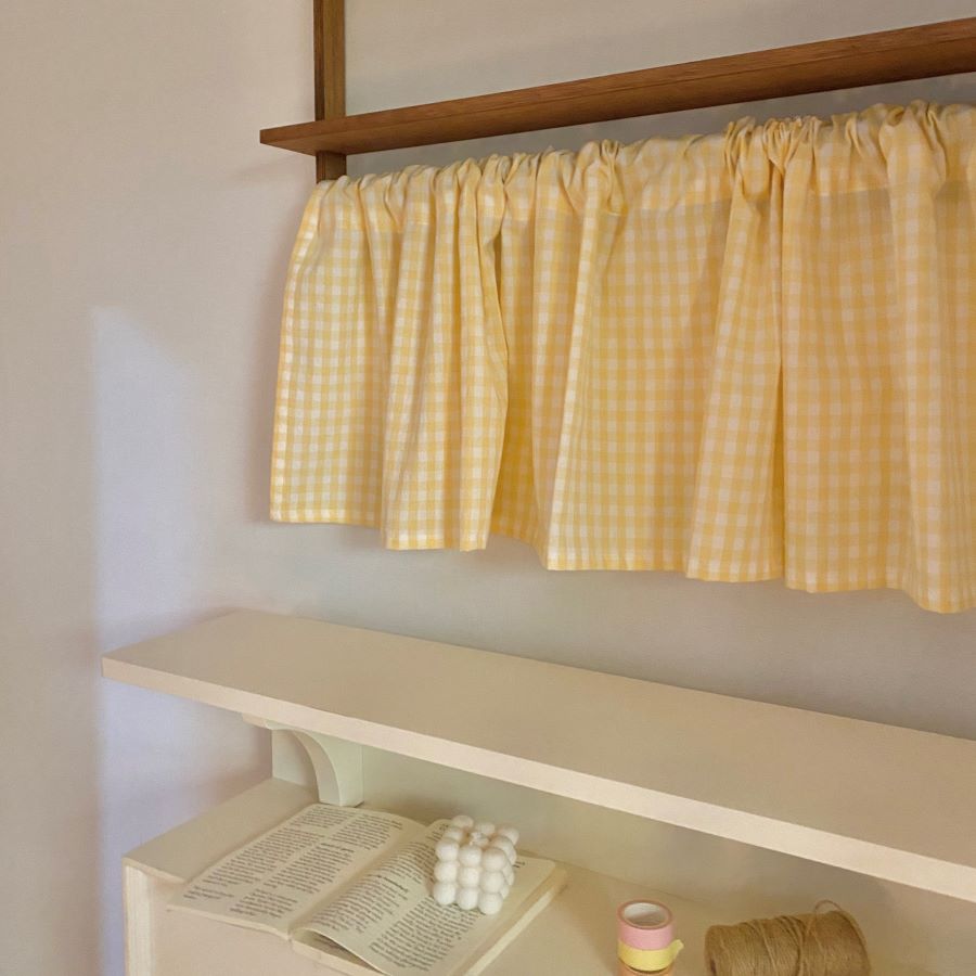 목화베리 가리개 커튼 창문 가림막 주방바란스커튼 주문제작 크림바닐라