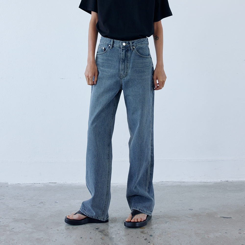 [블루브릭] Wide denim (vintage blue) - 상세 이미지 2