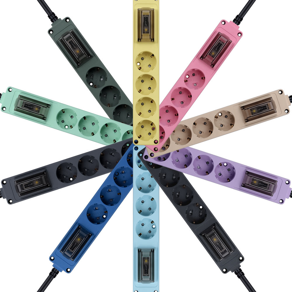 국산 현대 에어컨 고용량 전압 멀티탭 6구