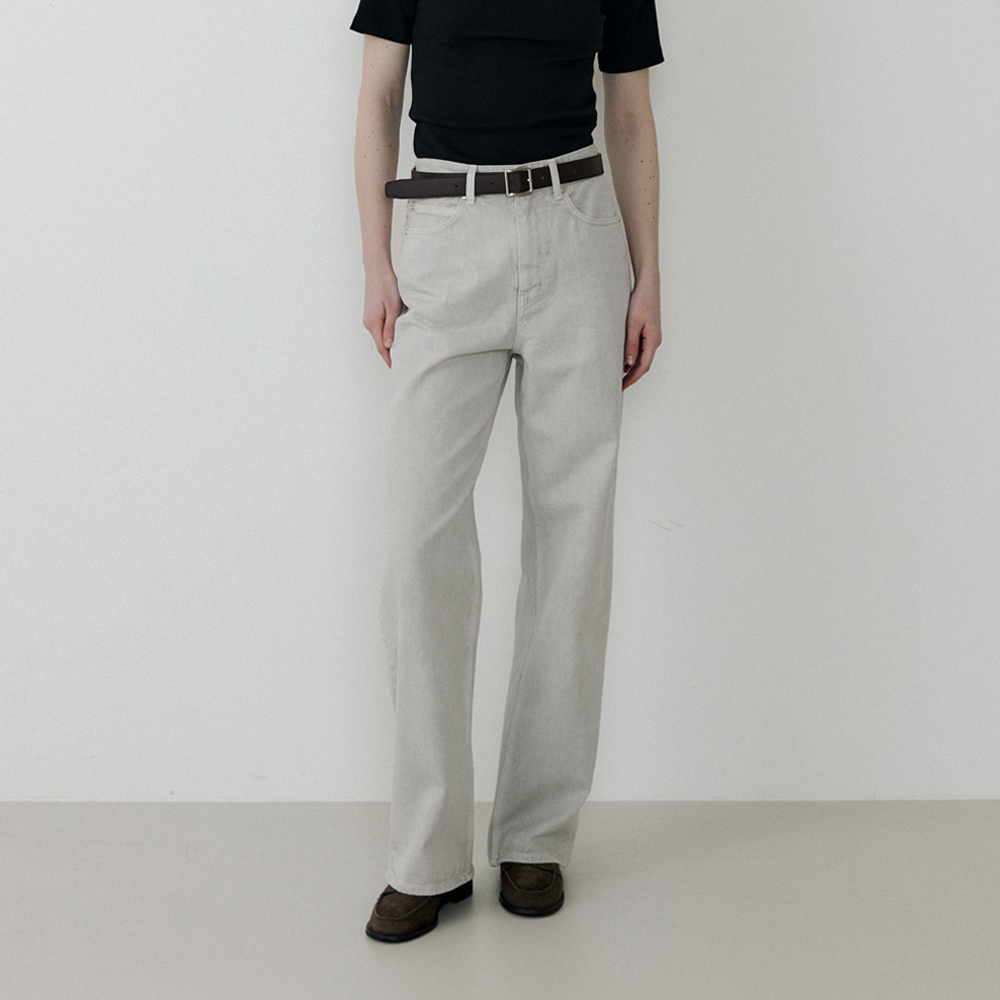 Dying long denim (warm gray) - 메인 이미지