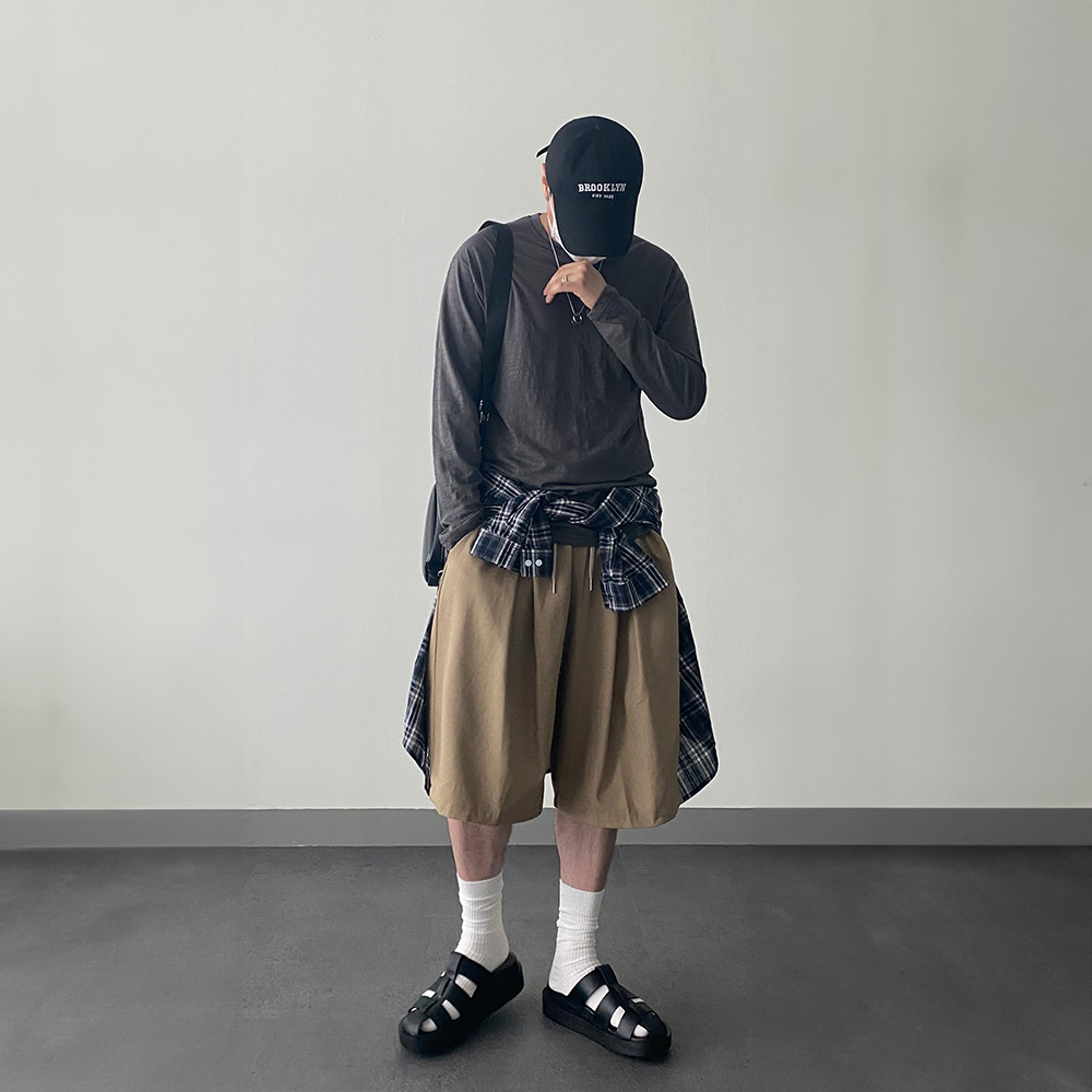 남자여름티셔츠 린넨 긴팔 라운드티 롱슬리브 바캉스 - 상세 이미지 4