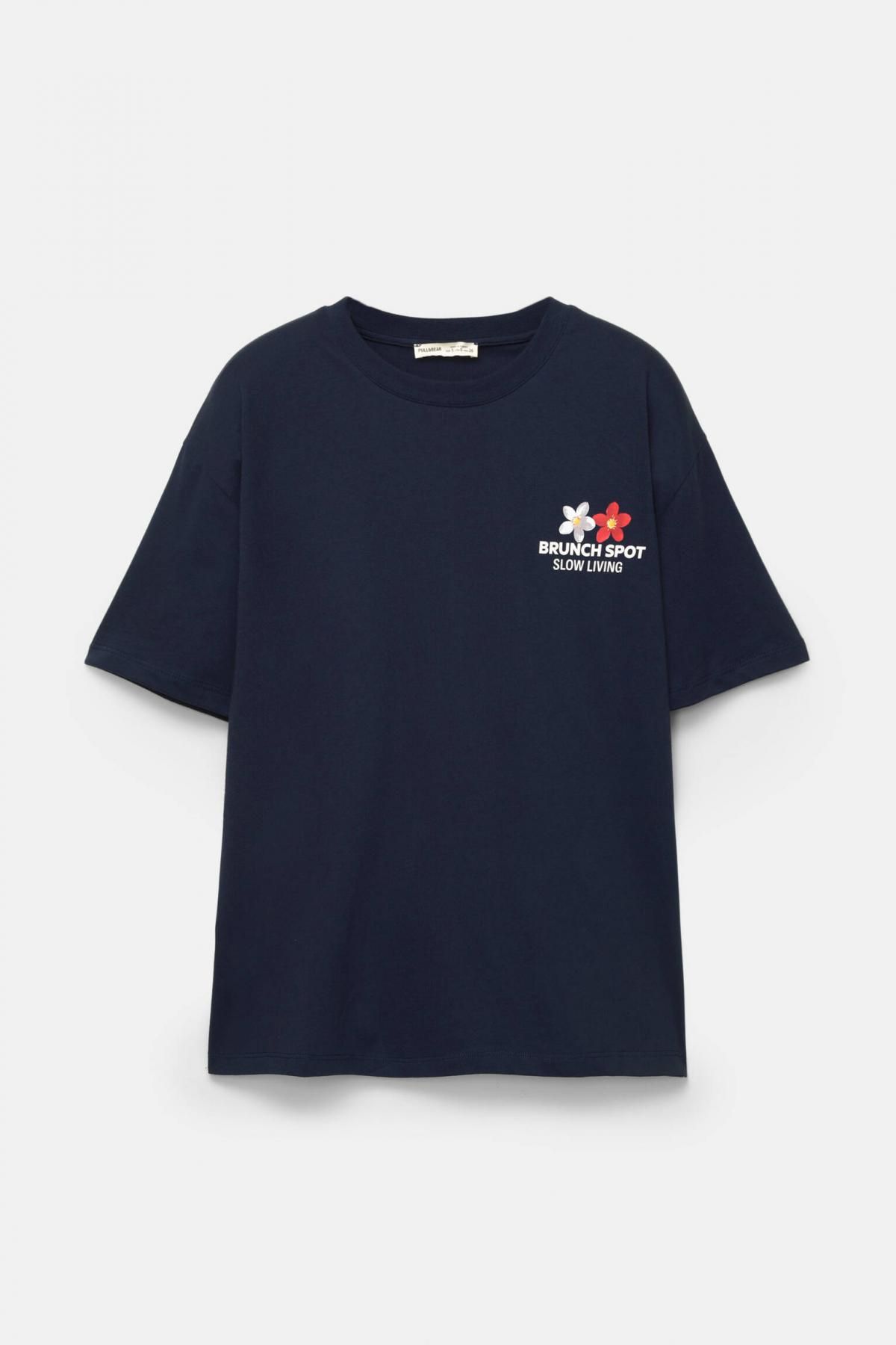 풀앤베어 오버사이즈 그래픽 다크블루 반팔 티셔츠 7151/397 NAVY - 상품 이미지