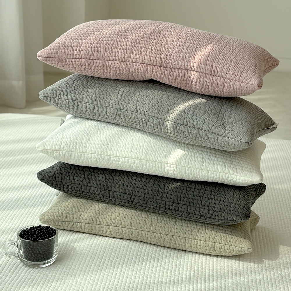 한스갤러리 바이오비드폼 줄누비 경추 거북 일자 목 베개 15x40 저비중