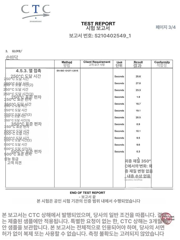 열차단 고무장갑 요리용 절연 조리용 부엌 기름 고무 화이트 두꺼운 200도 36cm 프리사이즈 - 상세 이미지 3