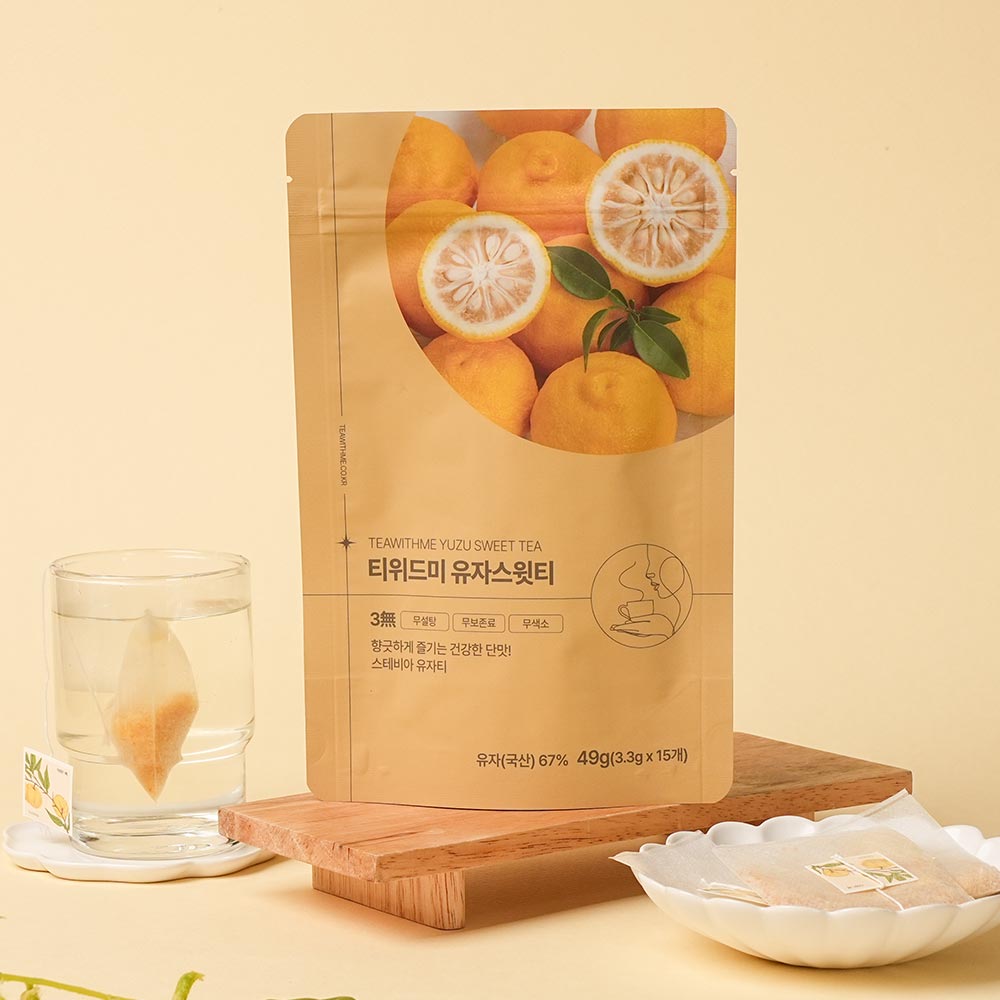 고흥 스테비아 유자스윗티 49g 15티백 유자차 선물 - 상세 이미지 3