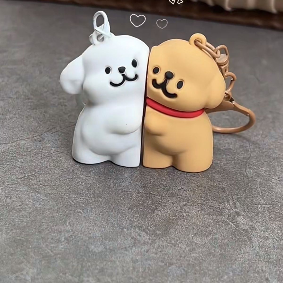 커플 강아지 자석 마그네틱 인형 키링 키홀더 참 백참 장식 열쇠고리 백꾸 가꾸 폰꾸 쓸데없는 친구 우정 커플 선물 커플템 우정템 이미지 7