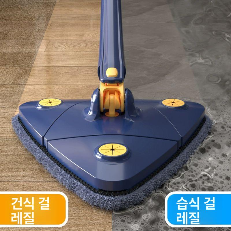 삼각형 대걸레 물걸레 삼각 건식 밀대 만능 블루 1개 천 손잡이형 세척 불필요 - 상세 이미지 2
