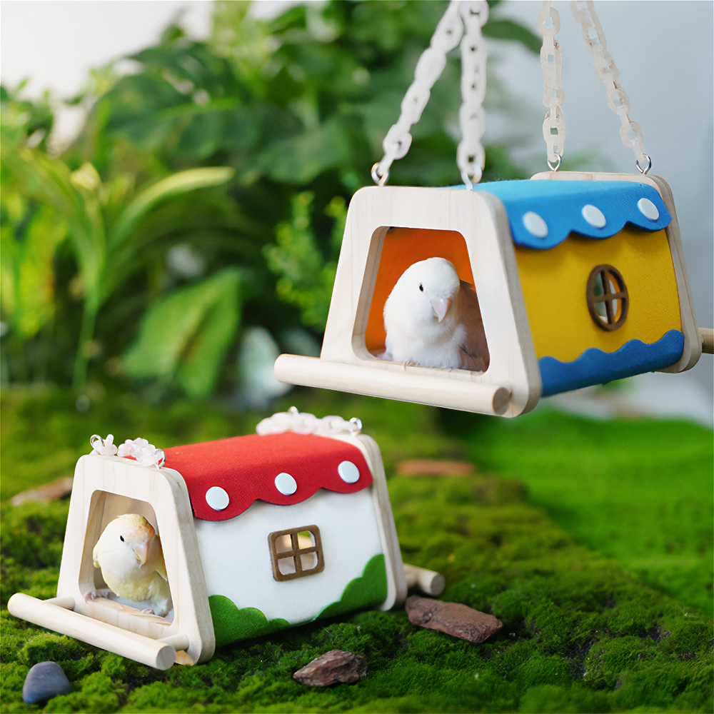 앵무새 은신처 포치 장난감 둥지 놀이터 집 조류 용품