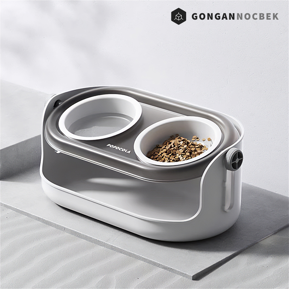 높이조절 강아지 밥그릇 식탁 대형견 물그릇 고양이 식기