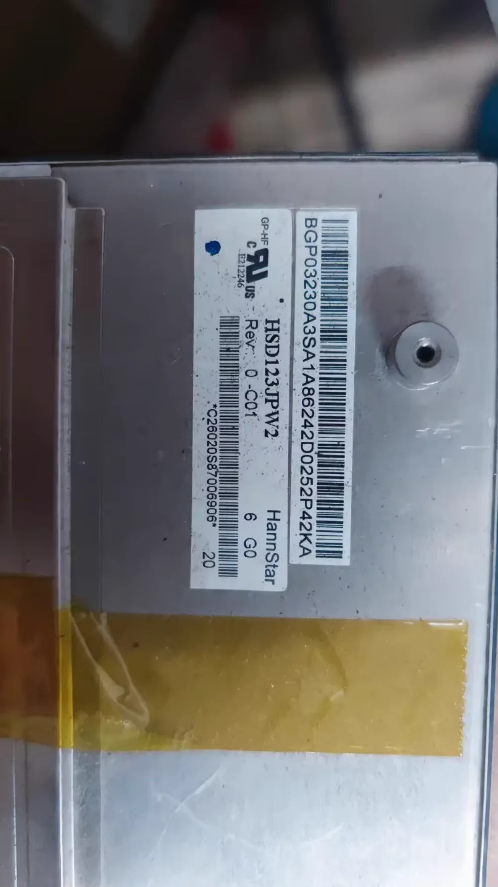 HSD123JPW1-A20 HSD123JPW2-C01 LCD 디스플레이 화면