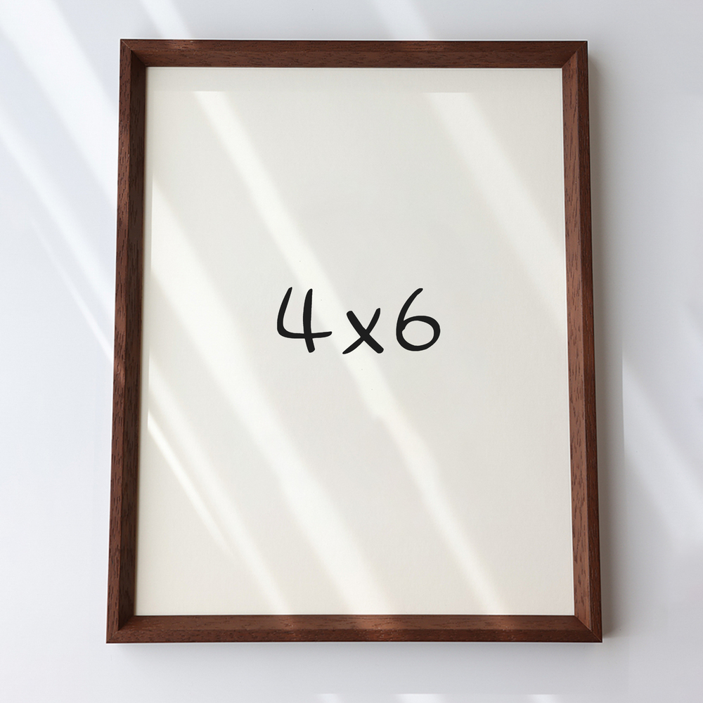 7mm삼각 나무액자 사진액자 포토테이블 소형 탁상 4x6 101x152mm, 샴페인 - 메인 이미지