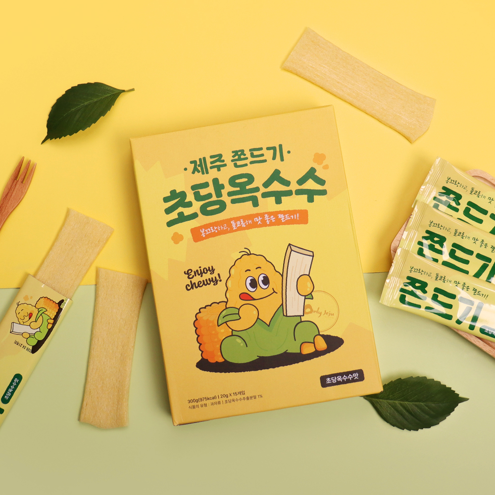 [4개] 제주 초당옥수수 우도땅콩 한라봉 쫀드기 15개입 아이 어르신 사무실 저칼로리 간식 - 상세 이미지 2