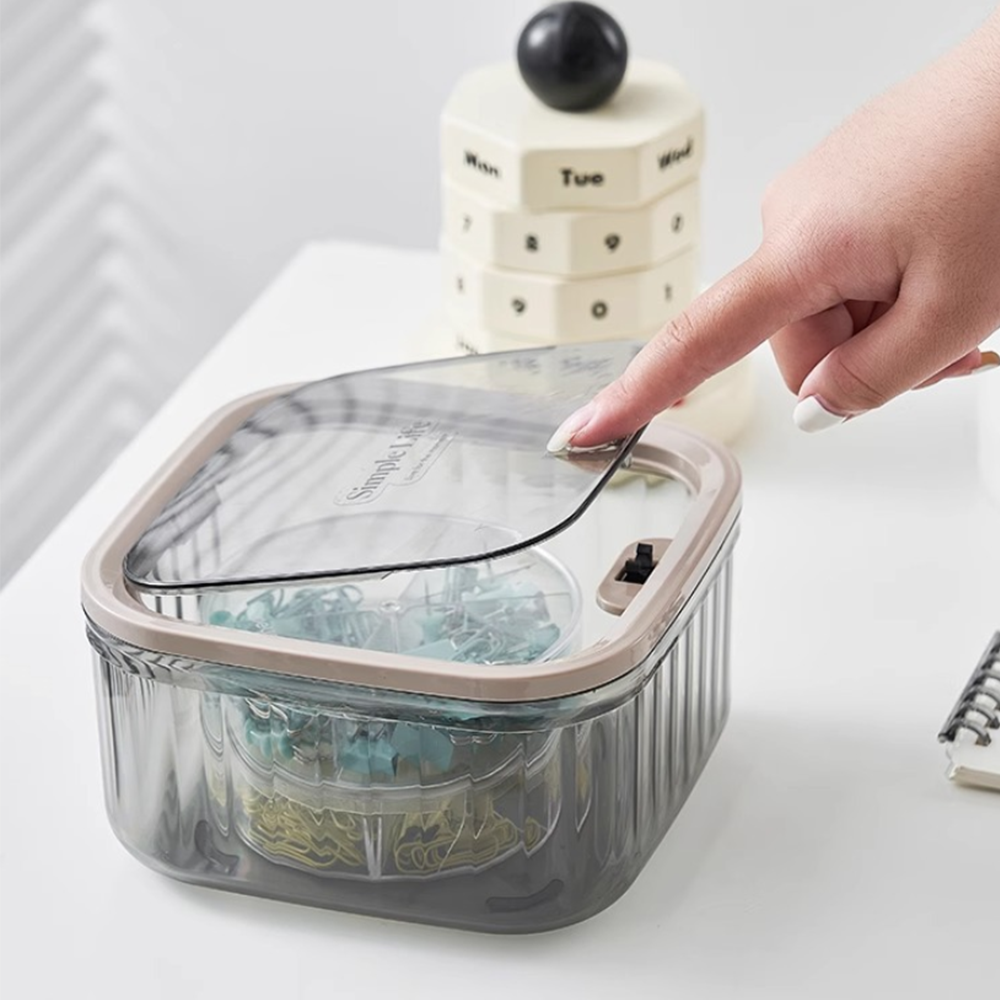 캡슐세제보관함 캡슐세제통 소분통 소분용기 플라스틱통 화이트 소형 제품 이미지