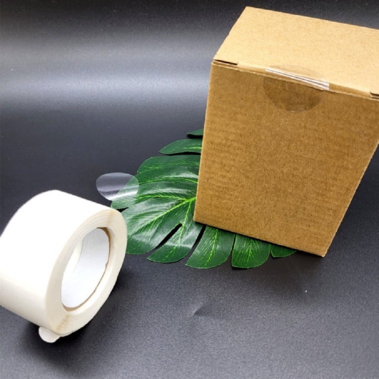 원형 투명 포장 롤 스티커 2.5cm 원형스티커 선물포장스티커 - 메인 이미지