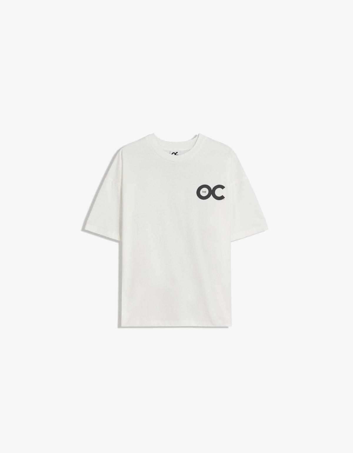 버쉬카 트렌디 오버핏 캘리포니아 프린트 반팔 티셔츠 7585/033 OFF WHITE - 상품 이미지