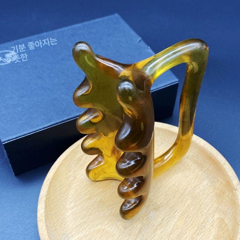 핸드 경락 맛사지 손지압기 안마기 지압 안마봉 호박색 마사지 거북이 / 설명서 포함 - 상세 이미지 4