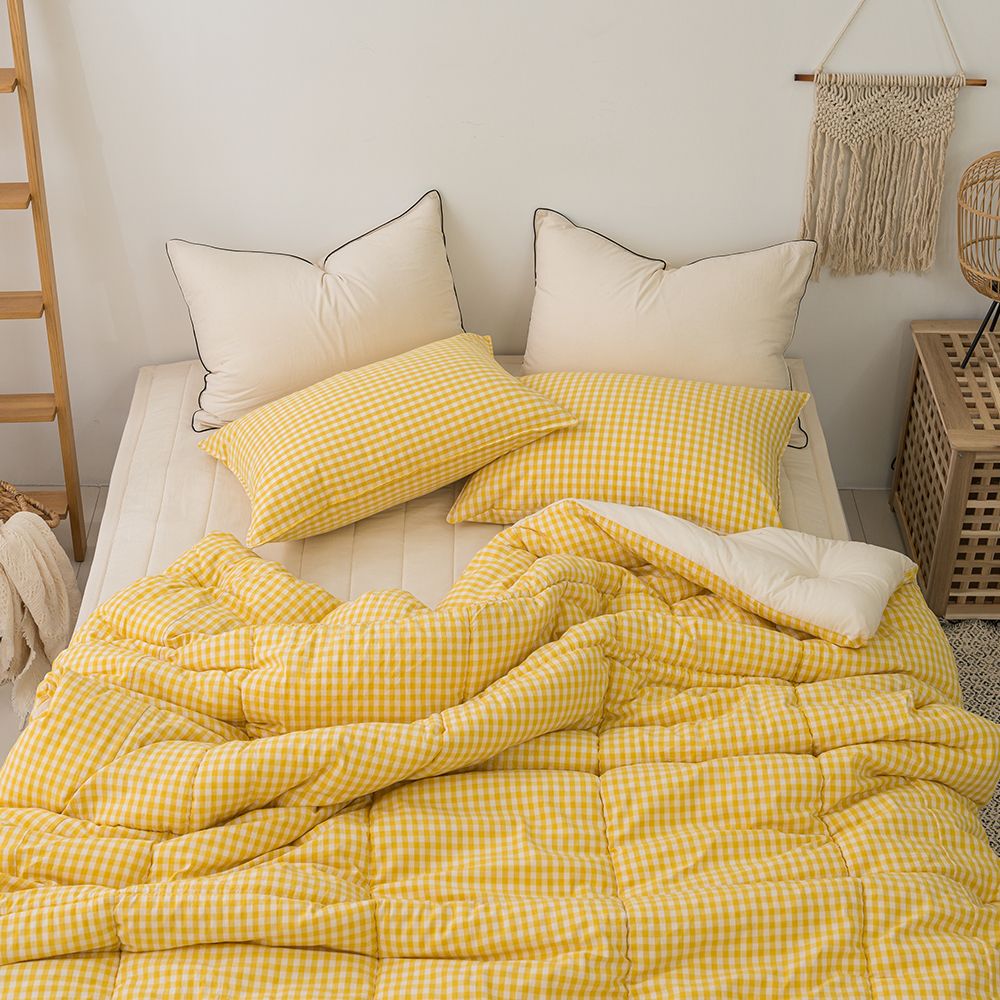 몽슈 체크 감성 이불 사계절 사용 에어로워싱 순면 60수 아사면 100%순면 5가지컬러