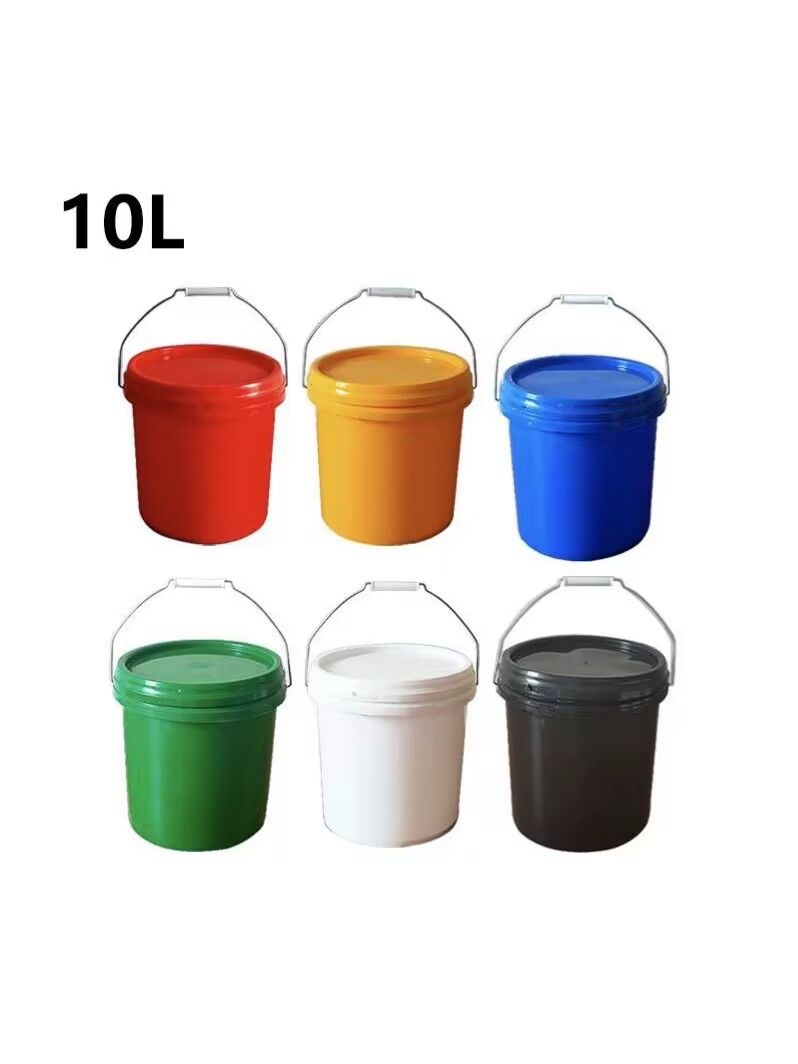 플라스틱 들통 유백색 벌크통 바케스 기본 두께 10L 캡 포함 커버 L - 상세 이미지 5