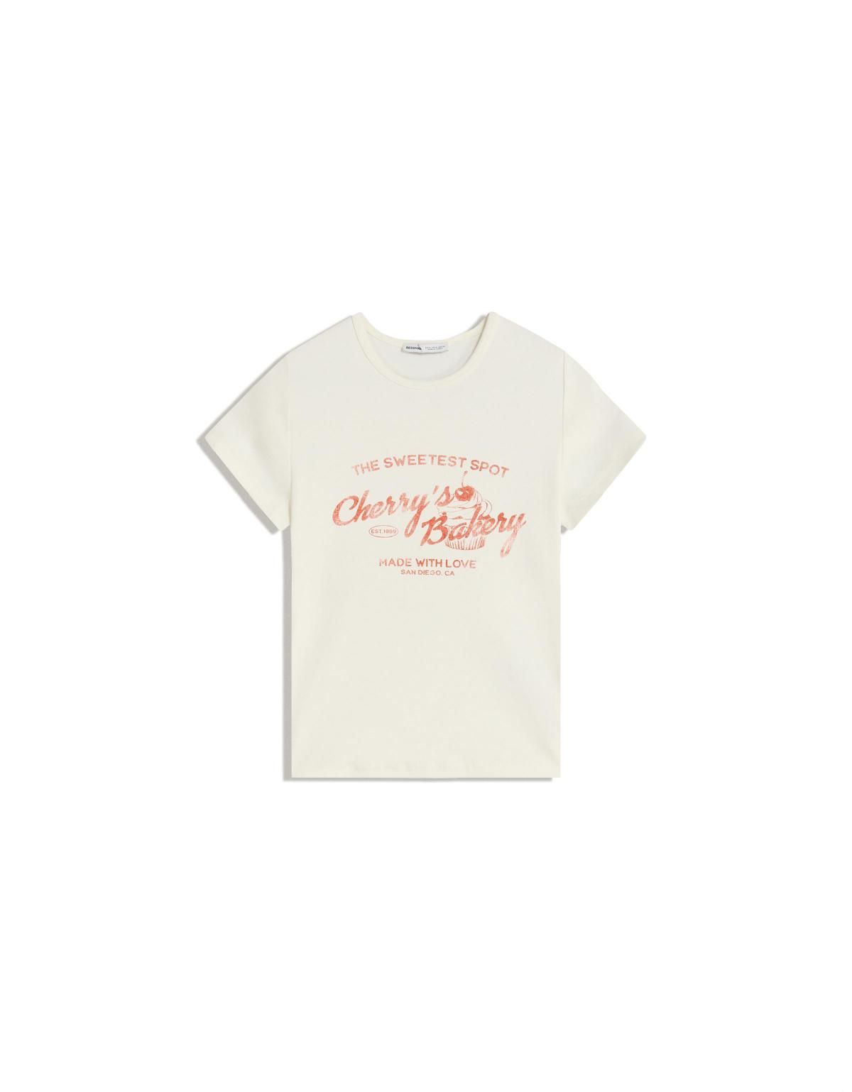 버쉬카 프린트 캐주얼 반팔 티셔츠 7818/187 OFF WHITE - 상세 이미지 3