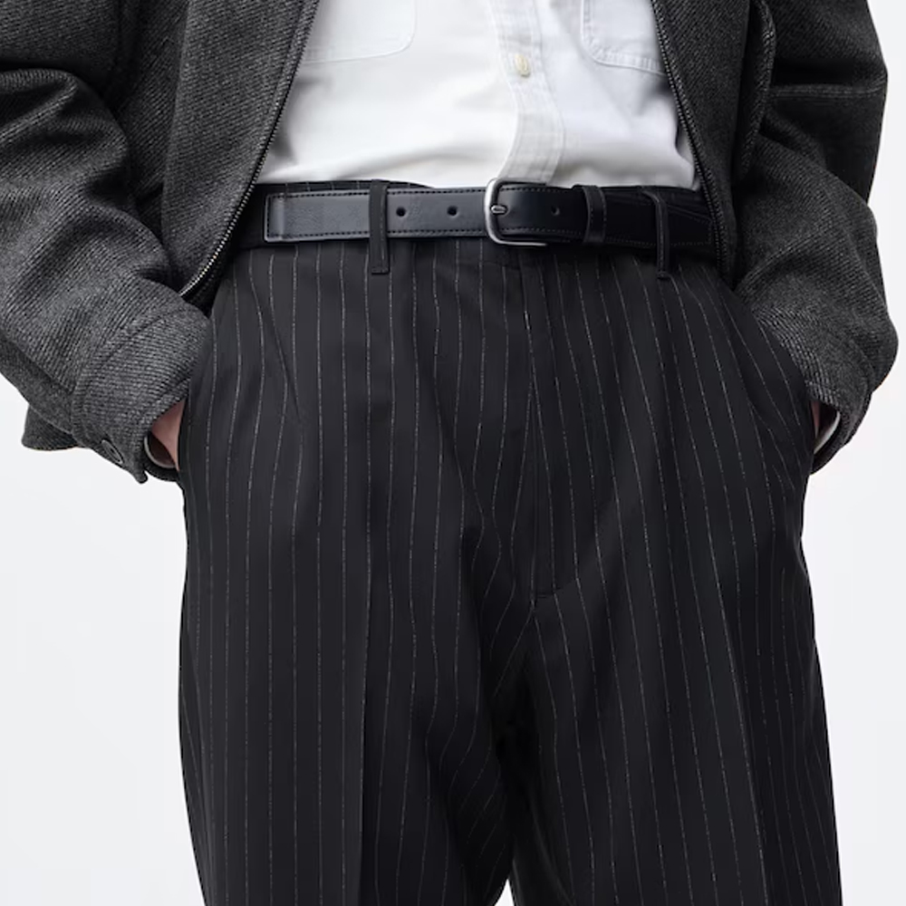 지유 바지 와이드 스트라이프 슬랙스 EC 78.5cm 팬츠 359668 - 상세 이미지 4