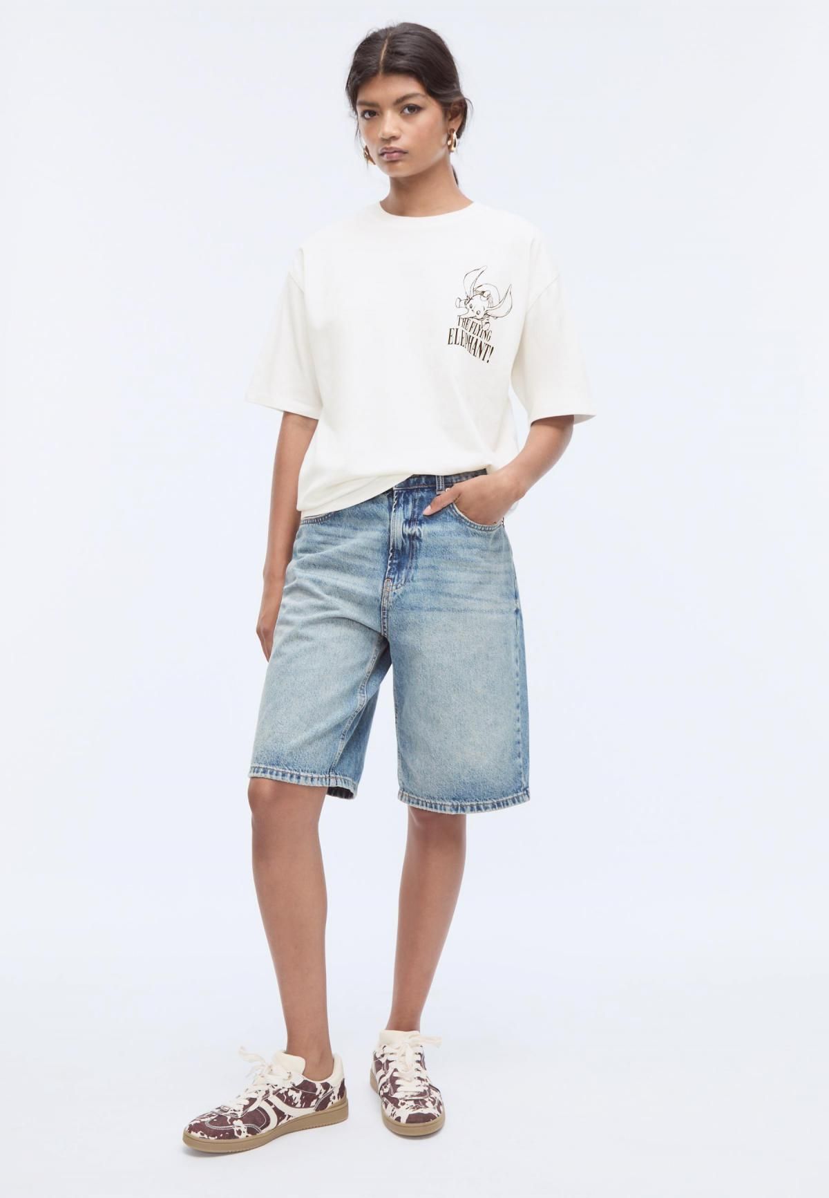 스트라디바리우스 캐릭터프린트 루즈핏 코튼 반팔 티셔츠 6650/906 WHITE - 상세 이미지 5