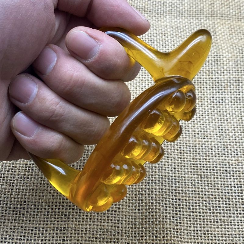 핸드 경락 맛사지 손지압기 안마기 지압 안마봉 호박색 마사지 거북이 / 설명서 포함 - 상세 이미지 3