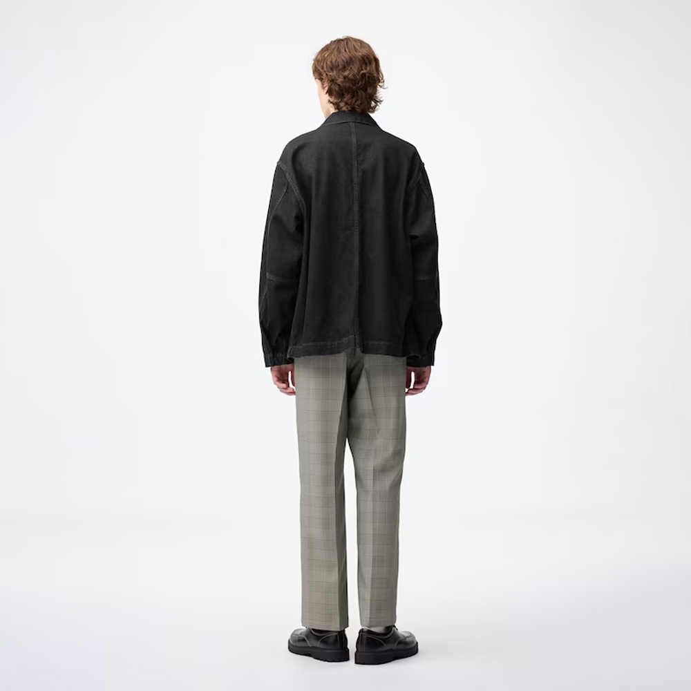 지유 바지 와이드 체크 슬랙스 EC 78.5cm 팬츠 359669 - 상세 이미지 3