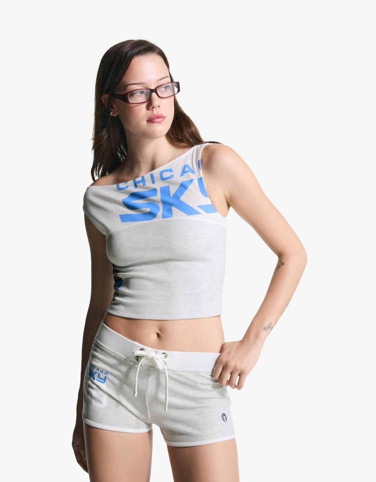 버쉬카 스포티 비대칭 민소매 티셔츠 7605/360 GREY - 상세 이미지 2