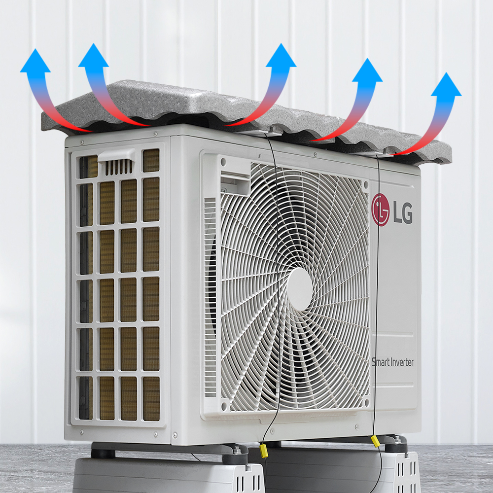 윈드비 에어컨 실외기 커버 덮개 가림막 삼성 LG 햇빛 열차단 가리개 절전 방수 보호 대형