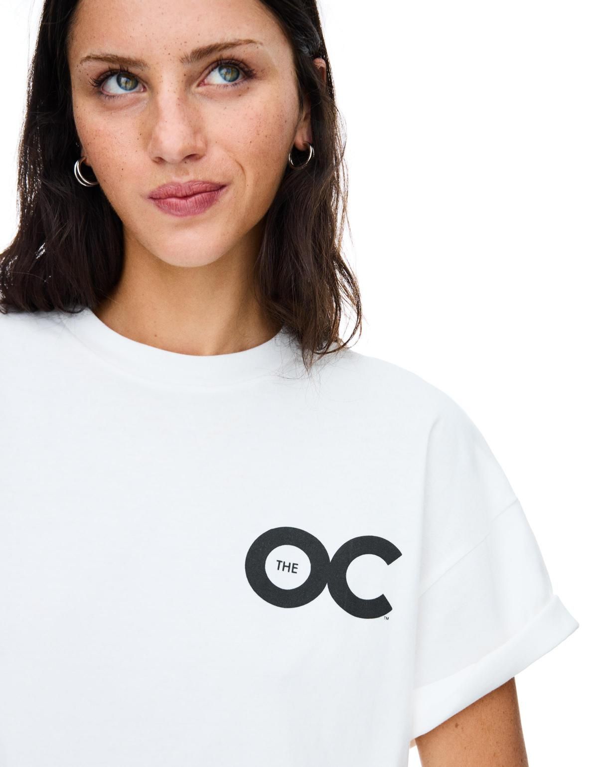 버쉬카 트렌디 오버핏 캘리포니아 프린트 반팔 티셔츠 7585/033 OFF WHITE - 상세 이미지 4