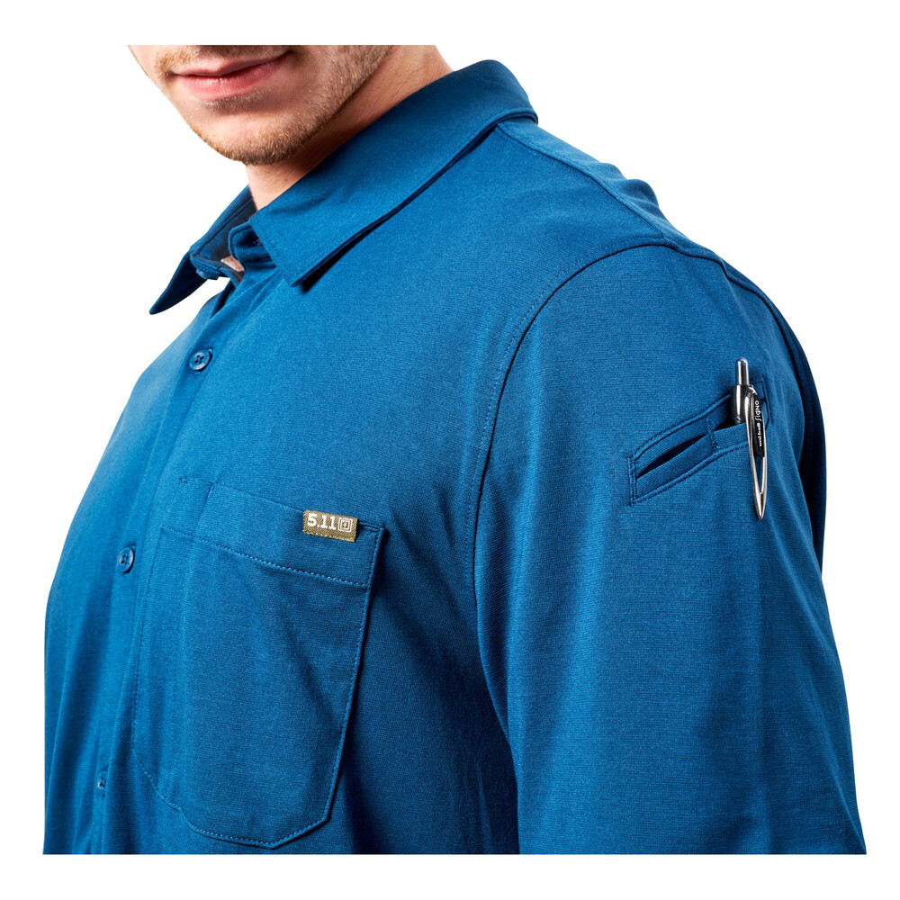 5.11 택티컬 벤처 반팔 슬리브 셔츠 (블루블러드) - Venture Short Sleeve Shirt (Blueblood) - 상세 이미지 2