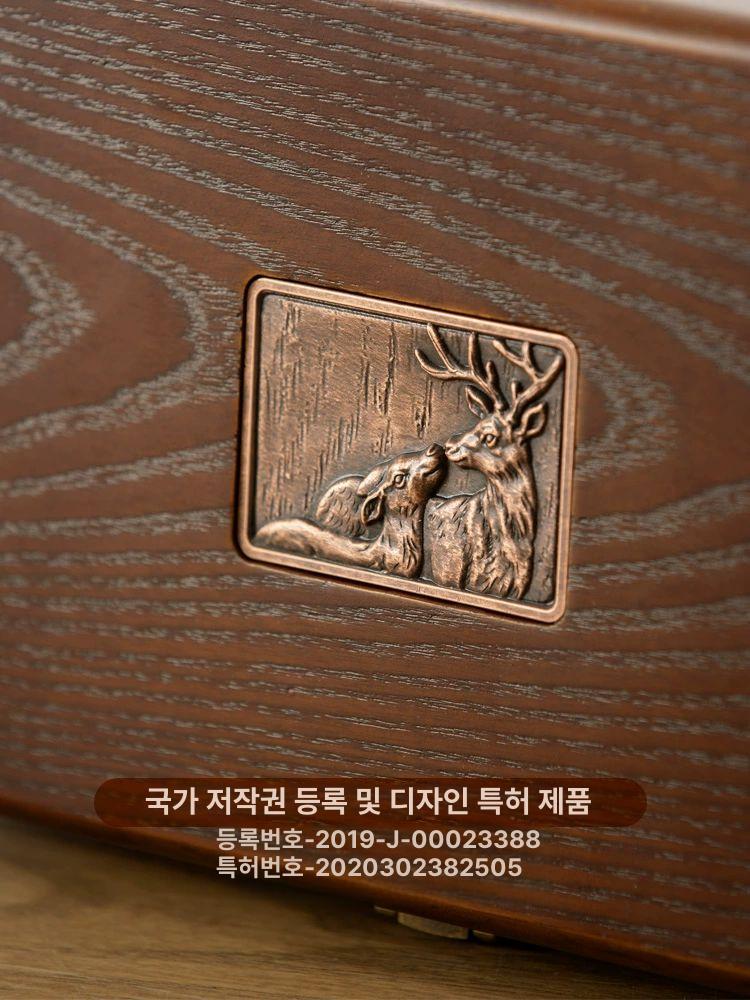 클래식 우드 원목 보관함 다용도 자 솔방울-13종 공구 세트 포함 - 상세 이미지 5